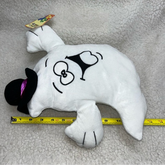 Ghost plush top hat vintage Halloween decor 12" The Amusement Factory with tag - Picture 8 of 11